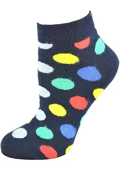 Sierra Socks Women's Low Cut Colorful Funny Polka Dots Combed Cotton Socks.
