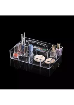 OnDisplay Deluxe Acrylic Makeup and Jewelry Organization Tray - Perfect for Vanity, Bathroom Counter, or Dresser