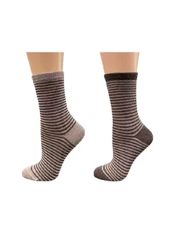 Sierra Socks Women's Cotton Crew Pin Dot and Striped Casual Dress 1 Pair Socks ( Shoe Size: 4-10, Beige (Pin Dot)) -OnDisplay store Belk 1057