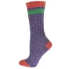 Sierra Socks Women's Twisted Medium Thickness Boot Stripe Comfortable Crew Socks -OnDisplay store Belk 1068