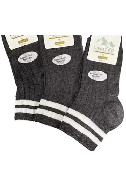 Sierra Socks Unisex Rayon from Bamboo Quarter Hi Socks 3 Pack (Charcoal, 3 Pairs) -OnDisplay store Belk 1083