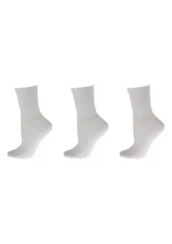 Sierra Socks Turn Cuff Organic Cotton Seamless Toe 3 pair Pack -OnDisplay store Belk 1105