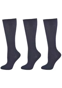 Sierra Socks Turn Cuff Organic Cotton Seamless Toe 3 pair Pack -OnDisplay store Belk 1106