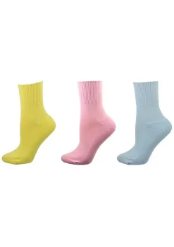 Sierra Socks Turn Cuff Organic Cotton Seamless Toe 3 pair Pack -OnDisplay store Belk 1113