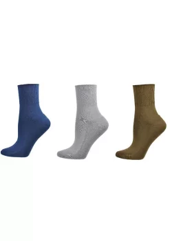 Sierra Socks Turn Cuff Organic Cotton Seamless Toe 3 pair Pack -OnDisplay store Belk 1114