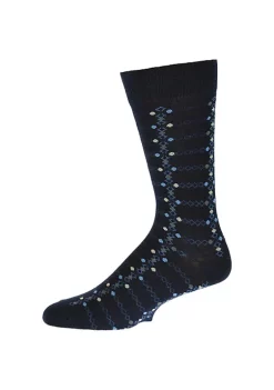 Sierra Socks Men's Dress Casual Geometric Pattern Crew Socks -OnDisplay store Belk 1128