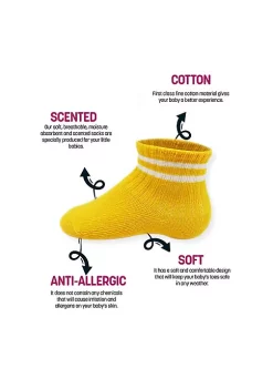 Sierra Socks Newborn Unisex Cotton Ankle-Hi Socks with Stripes Assorted 6 Pair Pack -OnDisplay store Belk 1146