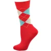 Sierra Socks Women's Cotton Argyle Crew Socks -OnDisplay store Belk 1162