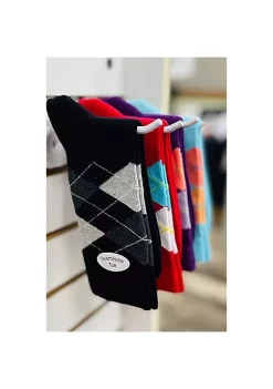 Sierra Socks Women's Cotton Argyle Crew Socks -OnDisplay store Belk 1164