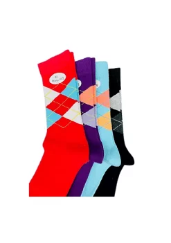 Sierra Socks Women's Cotton Argyle Crew Socks -OnDisplay store Belk 1165