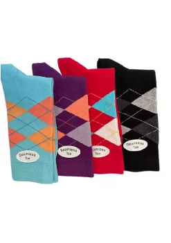 Sierra Socks Women's Cotton Argyle Crew Socks -OnDisplay store Belk 1168