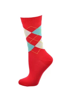Sierra Socks Women's Cotton Argyle Crew Socks -OnDisplay store Belk 1169