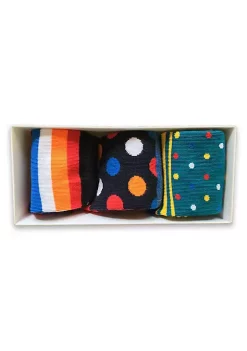 Sierra Socks Toddler Combed Cotton Crew Assorted 3-Pack Gift Box -OnDisplay store Belk 1190