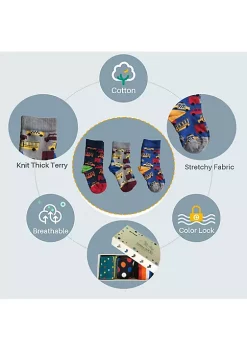Sierra Socks Toddler Combed Cotton Crew Assorted 3-Pack Gift Box -OnDisplay store Belk 1192