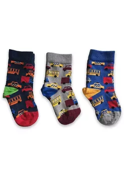 Sierra Socks Toddler Combed Cotton Crew Assorted 3-Pack Gift Box -OnDisplay store Belk 1193