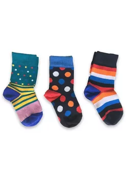 Sierra Socks Toddler Combed Cotton Crew Assorted 3-Pack Gift Box -OnDisplay store Belk 1195
