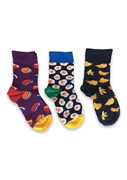 Sierra Socks Toddler Combed Cotton Crew Assorted 3-Pack Gift Box -OnDisplay store Belk 1196