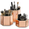 OnDisplay Tressa Set of 3 Hexagon Mirrored Trays for Makeup/Cosmetics, Brushes, Office, Jewelry and Accessories (Rose Gold) 1 OnDisplay Tressa Set of 3 Hexagon Mirrored Trays for Makeup/Cosmetics, Brushes, Office, Jewelry and Accessories (Rose Gold) -OnDisplay store Belk 123