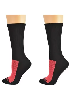 Sierra Socks Cotton Athletic Crew Cushioned 2 Pair Pack Performance Socks -OnDisplay store Belk 1241