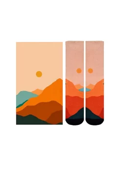 Sierra Socks Arizona Heat Pattern Unisex Socks, Comes in a 1-pair, 2 Pair & 3 Pair Pack. -OnDisplay store Belk 1258