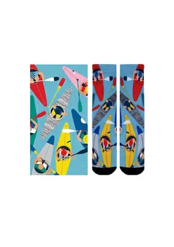 Sierra Socks Kayak Fever Pattern Unisex Socks, Kayak Fishing Socks, Comes in 1-Pair, 2 Pair & 3 Pair Pack -OnDisplay store Belk 1310