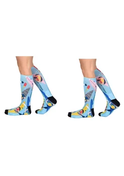 Sierra Socks Kayak Fever Pattern Unisex Socks, Kayak Fishing Socks, Comes in 1-Pair, 2 Pair & 3 Pair Pack -OnDisplay store Belk 1313