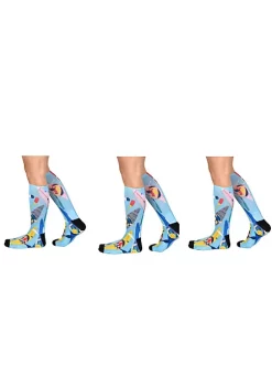 Sierra Socks Kayak Fever Pattern Unisex Socks, Kayak Fishing Socks, Comes in 1-Pair, 2 Pair & 3 Pair Pack -OnDisplay store Belk 1315