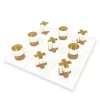 OnDisplay 3D Luxe Acrylic Tic Tac Toe Set - Luxury Executive Desktop Board Game (Gold) -OnDisplay store Belk 132