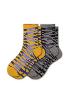 Sierra Socks Women Pattern Hi Anklet Casual Cotton 2 Pair Pack Socks -OnDisplay store Belk 1363