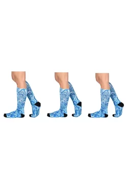 Sierra Socks Blue Dream Pattern Unisex Socks - XL-Men Shoe Size (13+) / Buy 2 pr. -OnDisplay store Belk 1421