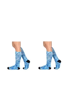 Sierra Socks Blue Dream Pattern Unisex Socks - XL-Men Shoe Size (13+) / Buy 2 pr. -OnDisplay store Belk 1422