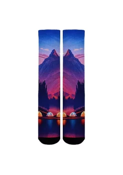 Sierra Socks Valley Camping Pattern Socks, Available in Men's and Women's Sizes -OnDisplay store Belk 1458