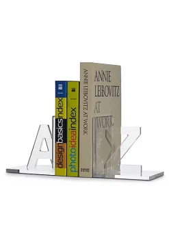 OnDisplay Vandue Luxe Crystal Acrylic Bookends A to Z -OnDisplay store Belk 146