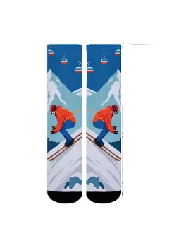 Sierra Socks Steep Slopes Pattern Unisex Socks, Mid Calf socks -OnDisplay store Belk 1501