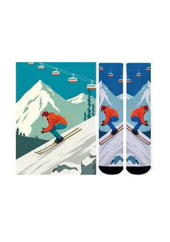 Sierra Socks Steep Slopes Pattern Unisex Socks, Mid Calf socks -OnDisplay store Belk 1502