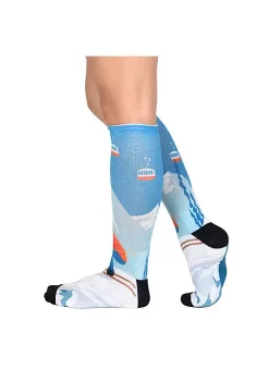 Sierra Socks Steep Slopes Pattern Unisex Socks, Mid Calf socks -OnDisplay store Belk 1503