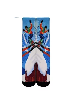 Sierra Socks Slippery Slopes Pattern Unisex Socks - Comes in a 1-pair, 2 Pair & 3 Pair Pack -OnDisplay store Belk 1514
