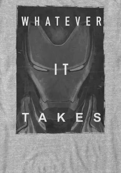 Marvel Avengers Avengers Endgame Iron Man Dark Poster Short Sleeve T-Shirt -OnDisplay store Belk 1592