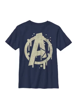 Marvel Avengers Boys 4-7 Avengers Paint Drip Top