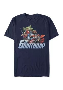Marvel Avengers Avengers 6th Birthday Graphic Short Sleeve T-Shirt -OnDisplay store Belk 1705