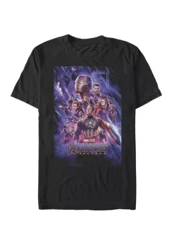 Marvel Avengers The Avengers Endgame Space Group Shot Poster Short Sleeve Graphic T-Shirt