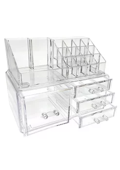 OnDisplay Cosmetic Makeup and Jewelry Storage Case Display - 4 Drawer Tiered Design - Perfect for Bathroom Counter, Vanity, or Dresser -OnDisplay store Belk 173