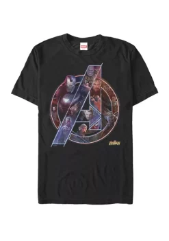 Marvel Avengers The Avengers Infinity War Neon Glow Logo Short Sleeve Graphic T-Shirt