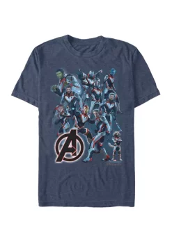 Marvel Avengers Big & Tall Avengers Endgame Suit Group Short Sleeve Graphic T-Shirt