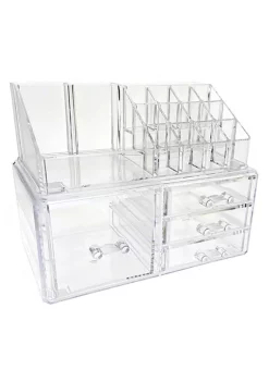 OnDisplay Cosmetic Makeup and Jewelry Storage Case Display - 4 Drawer Tiered Design - Perfect for Bathroom Counter, Vanity, or Dresser -OnDisplay store Belk 174