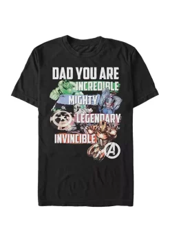 Marvel Avengers Big & Tall Marvel Avenger Dad Graphic Short Sleeve T-Shirt -OnDisplay store Belk 1746