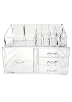 OnDisplay Cosmetic Makeup and Jewelry Storage Case Display - 4 Drawer Tiered Design - Perfect for Bathroom Counter, Vanity, or Dresser -OnDisplay store Belk 175