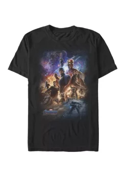 Marvel Avengers The Avengers Endgame Galaxy Movie Poster Group Shot Short Sleeve T-Shirt -OnDisplay store Belk 1754