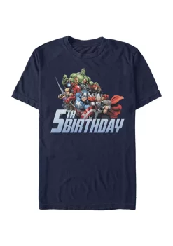 Marvel Avengers Avengers 5th Birthday Graphic Short Sleeve T-Shirt