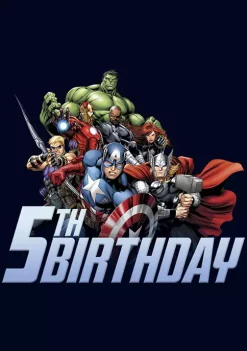 Marvel Avengers Avengers 5th Birthday Graphic Short Sleeve T-Shirt -OnDisplay store Belk 1759
